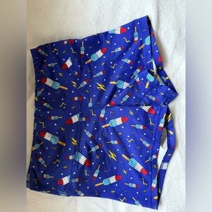 FLEO Blue Popsicle Print Active Shorts